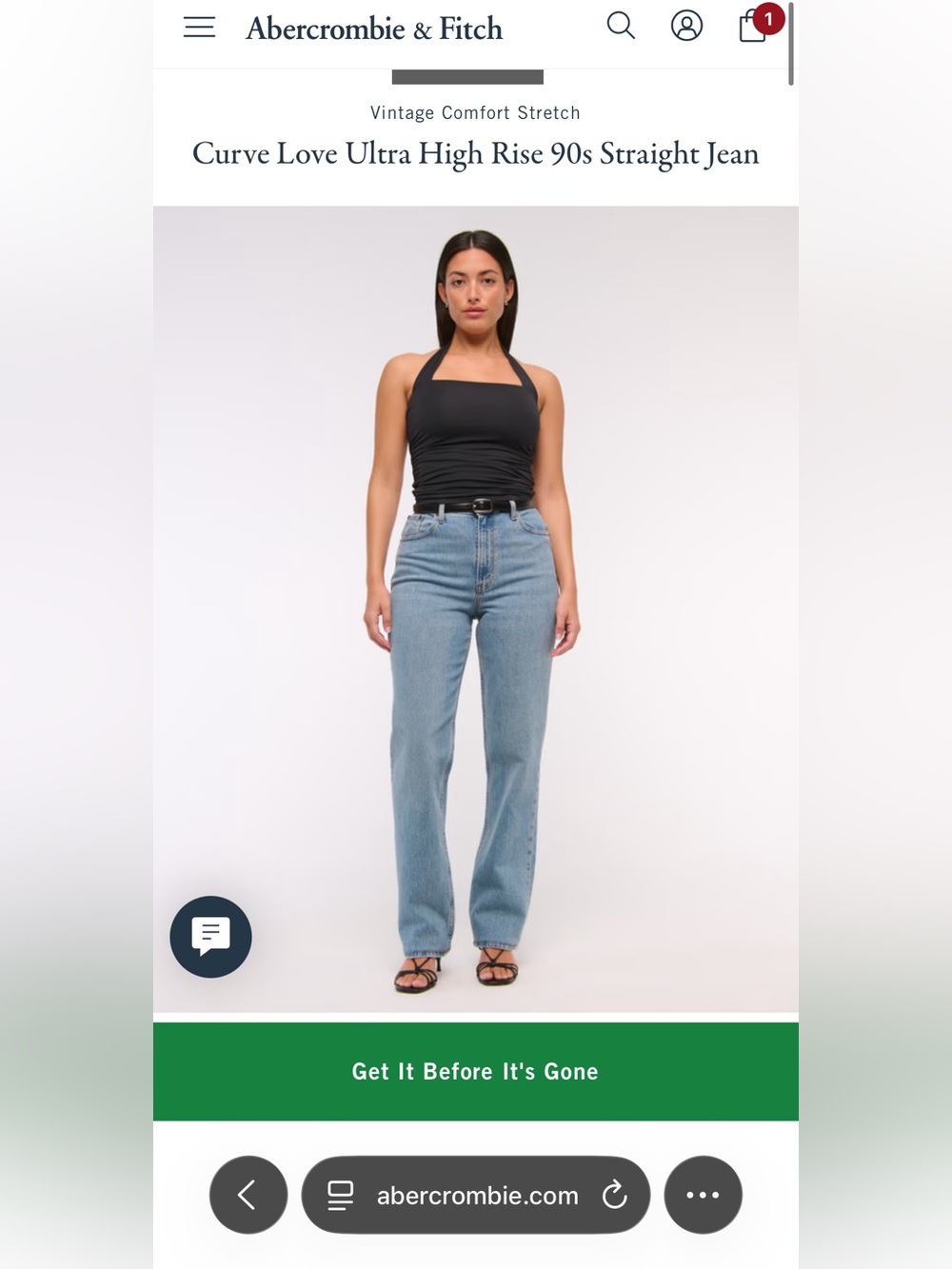 Curve Love Ultra High Rise 90s Straight Jean
